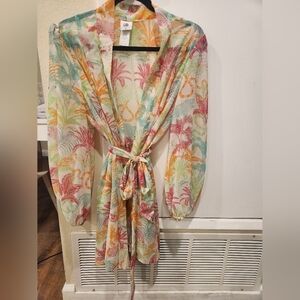 Cabi Tropical Belted Kimono Wrap Size M